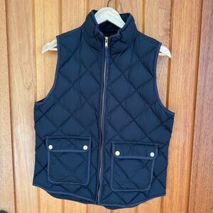 Quilted Black Vest with Pockets